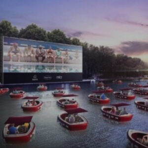 Social Distancing Innovation Movie Theater on River Seine