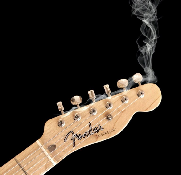 smoking guitar